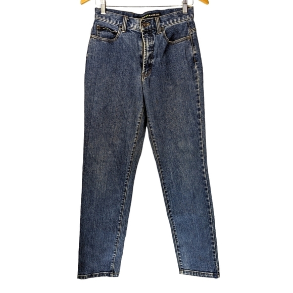 Y2K DKNY Jeans High Waist Straight Leg Denim Blue Vintage Size 8 - Picture 1 of 9